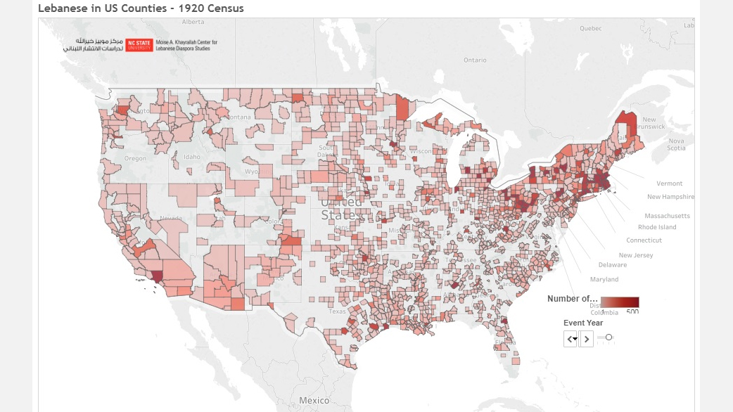 Map of US census data
