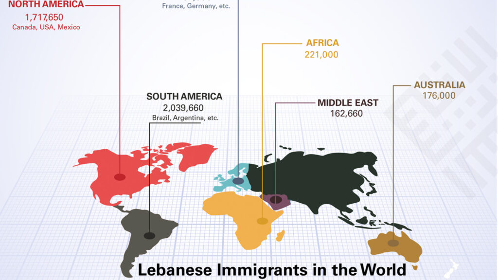 A map of the Lebanese diaspora